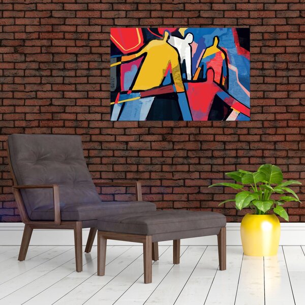 Slika - Abstrakcija moških (90x60 cm)