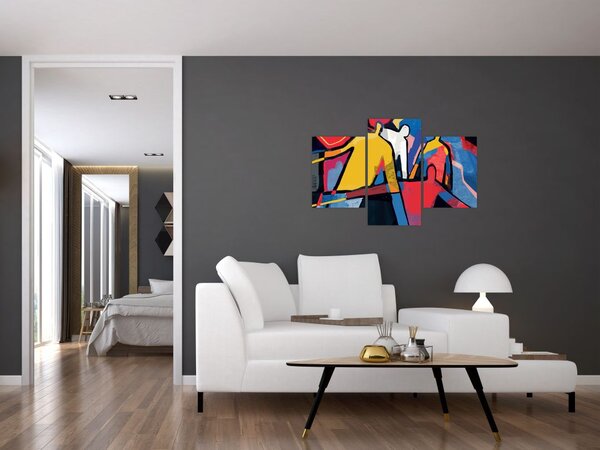 Slika - Abstrakcija moških (90x60 cm)