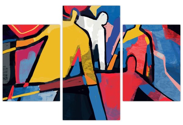 Slika - Abstrakcija moških (90x60 cm)