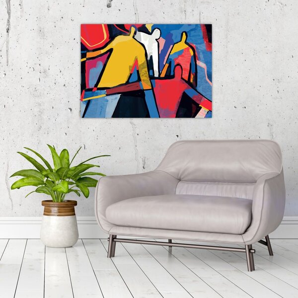 Slika - Abstrakcija moških (70x50 cm)