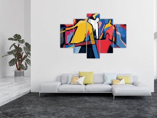 Slika - Abstrakcija moških (150x105 cm)