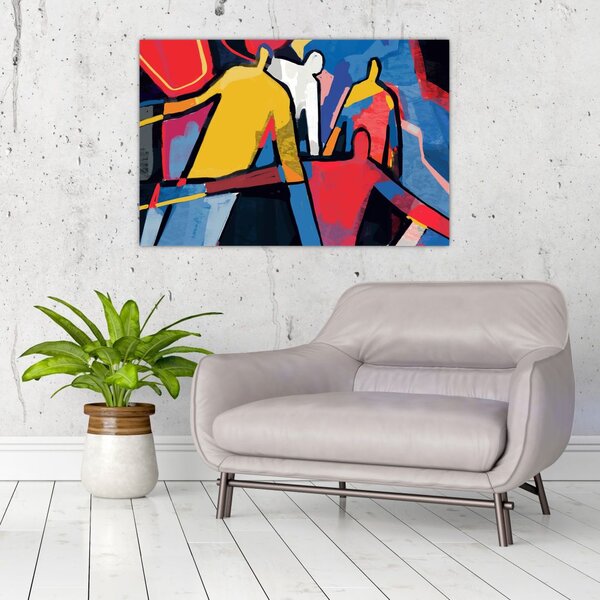 Slika - Abstrakcija moških (90x60 cm)