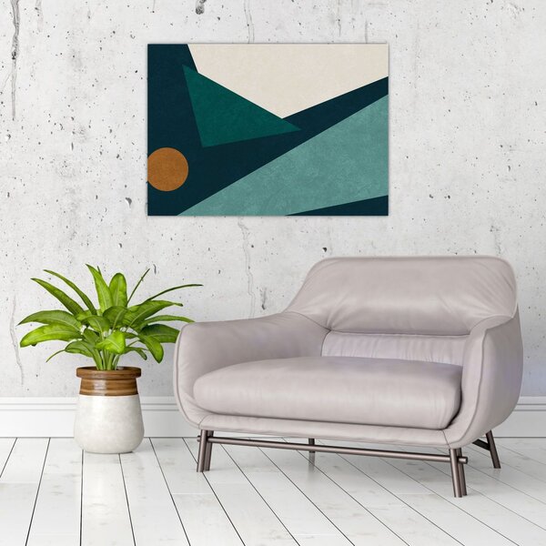 Slika - kubistična abstrakcija (70x50 cm)