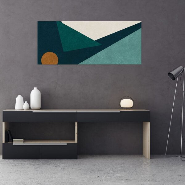 Slika - kubistična abstrakcija (120x50 cm)
