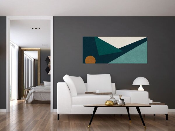 Slika - kubistična abstrakcija (120x50 cm)
