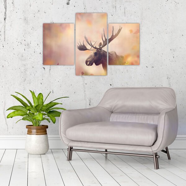Slika - Gozd v jesenskem listju (90x60 cm)