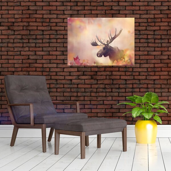 Slika - Gozd v jesenskem listju (70x50 cm)