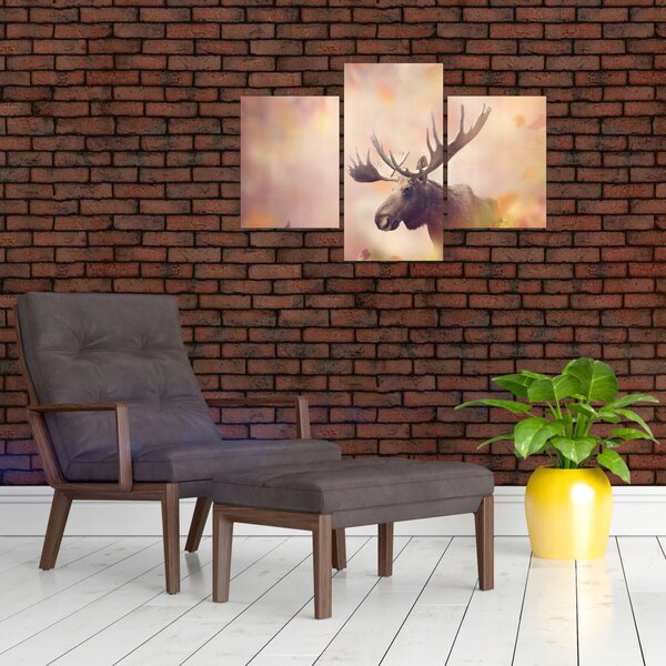 Slika - Gozd v jesenskem listju (90x60 cm)