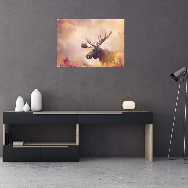 Slika - Gozd v jesenskem listju (70x50 cm)