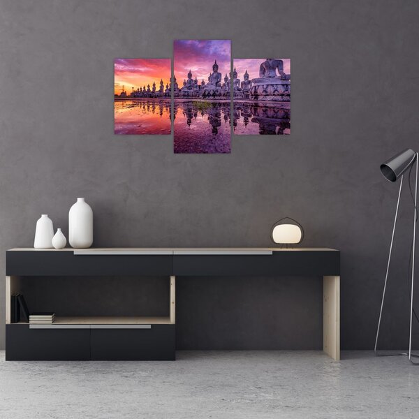 Slika - Bude v sončnem zahodu (90x60 cm)
