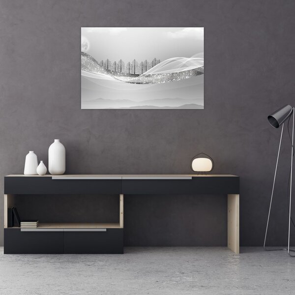Slika - Srebrna pokrajina (90x60 cm)