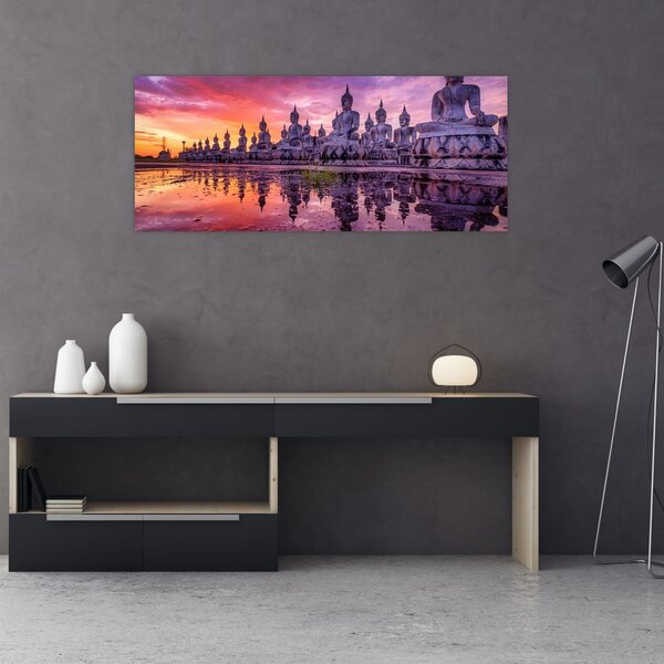 Slika - Bude v sončnem zahodu (120x50 cm)