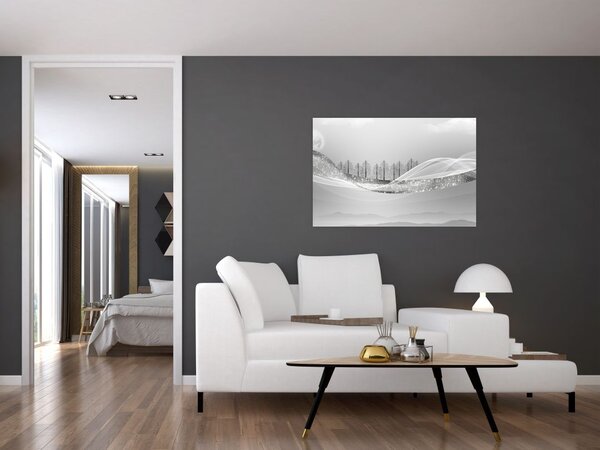 Slika - Srebrna pokrajina (90x60 cm)