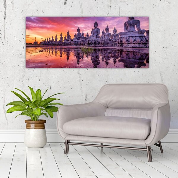 Slika - Bude v sončnem zahodu (120x50 cm)