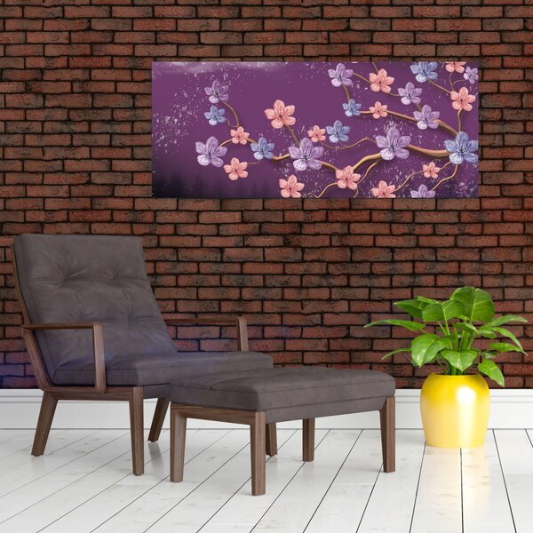 Slika - Pomladni somrak (120x50 cm)