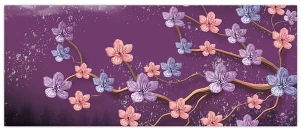 Slika - Pomladni somrak (120x50 cm)