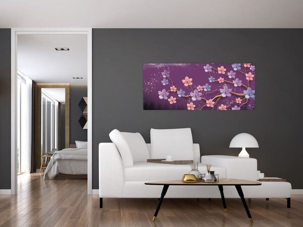 Slika - Pomladni somrak (120x50 cm)