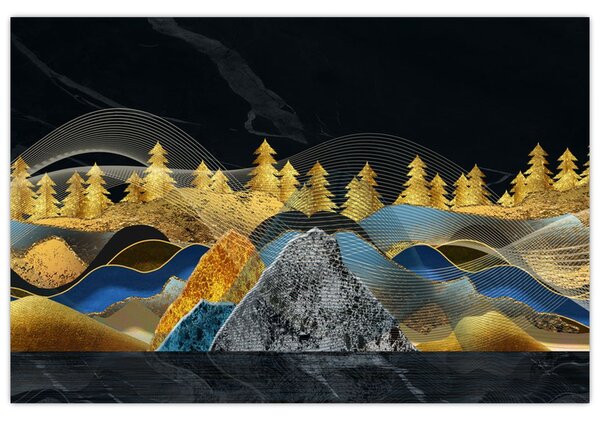 Slika - Zlate gore (90x60 cm)
