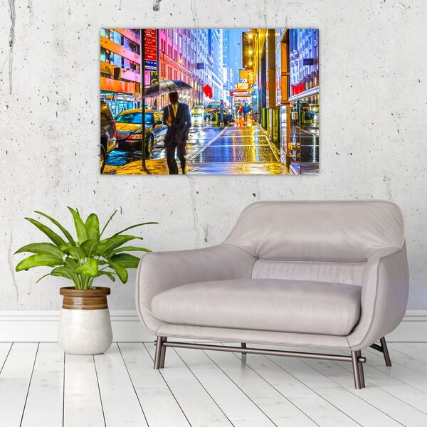 Slika - Mesto v neonskem sijaju (90x60 cm)