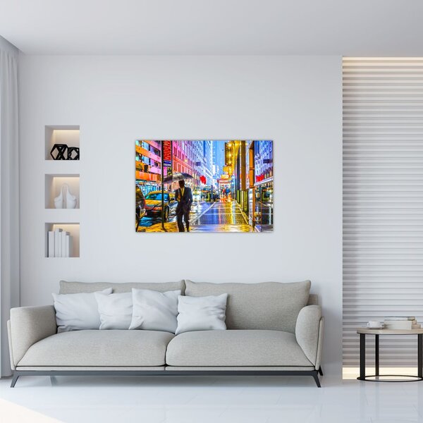 Slika - Mesto v neonskem sijaju (90x60 cm)