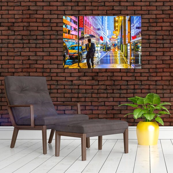 Slika - Mesto v neonskem sijaju (90x60 cm)