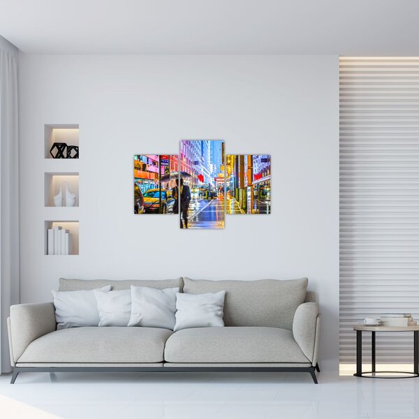 Slika - Mesto v neonskem sijaju (90x60 cm)