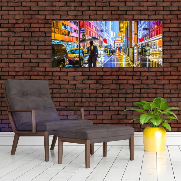 Slika - Mesto v neonskem sijaju (120x50 cm)