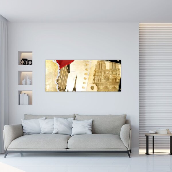 Slika - Spomini na Pariz (120x50 cm)