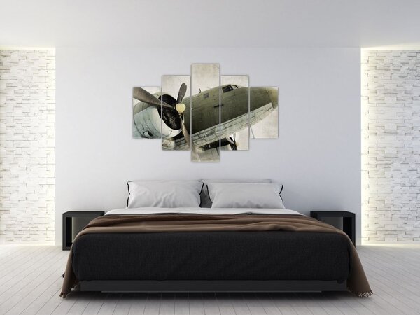 Slika - Staro propelersko letalo (150x105 cm)