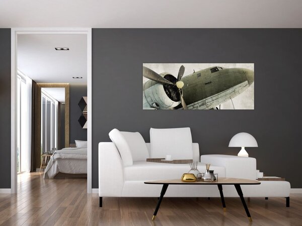 Slika - Staro propelersko letalo (120x50 cm)