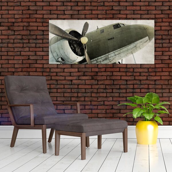 Slika - Staro propelersko letalo (120x50 cm)