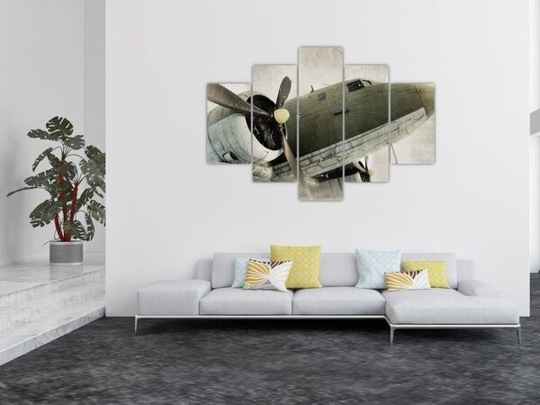 Slika - Staro propelersko letalo (150x105 cm)