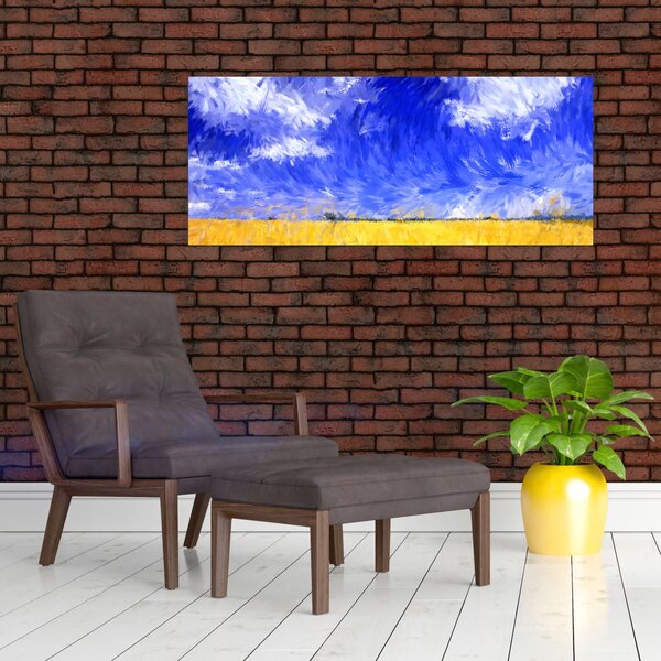 Slika - Oljna slika, Zlato polje (120x50 cm)