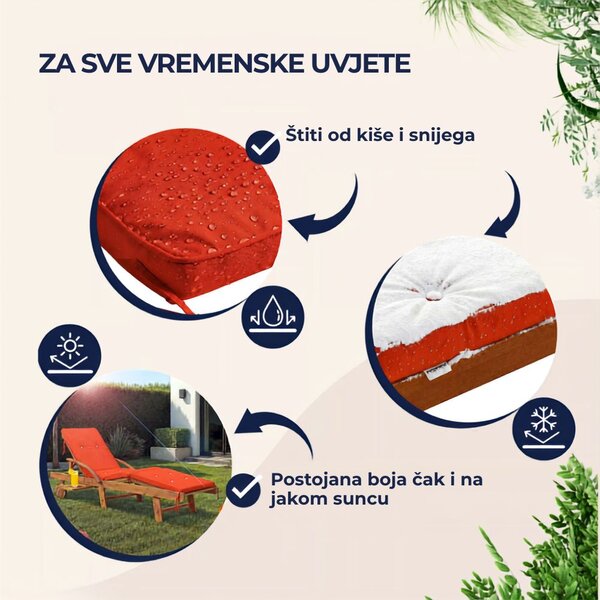Prostirka za ležaljku TAMI SUN, 195x55x5cm, narančasta Detex