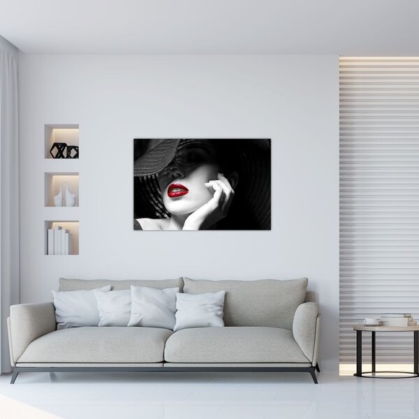 Slika - Ženska s klobukom (90x60 cm)
