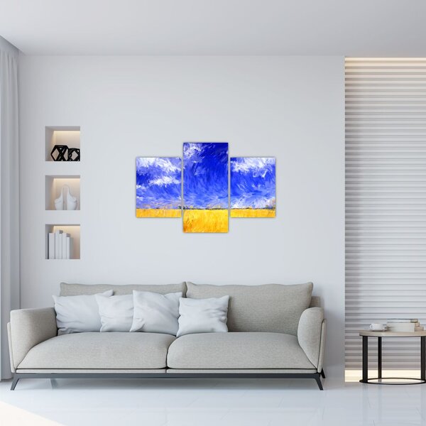Slika - Oljna slika, Zlato polje (90x60 cm)
