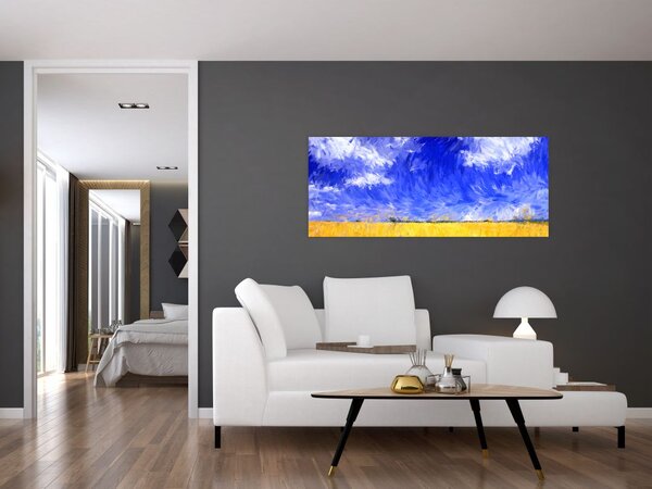 Slika - Oljna slika, Zlato polje (120x50 cm)