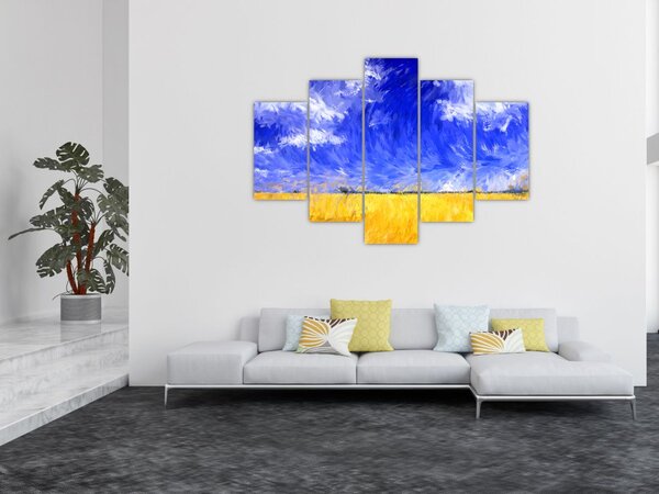 Slika - Oljna slika, Zlato polje (150x105 cm)