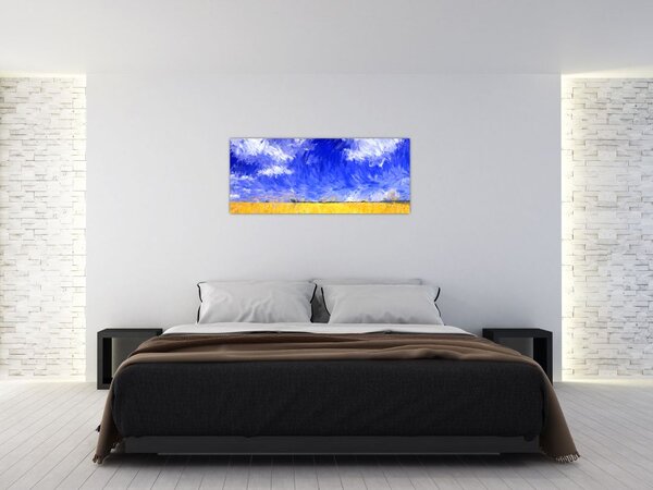 Slika - Oljna slika, Zlato polje (120x50 cm)