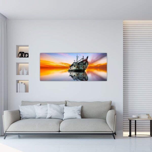 Slika - Zora nad brodolomcem (120x50 cm)