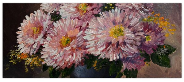 Slika - Oljna slika, Rože v vazi (120x50 cm)