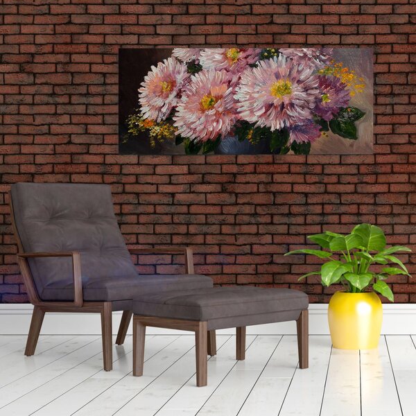 Slika - Oljna slika, Rože v vazi (120x50 cm)