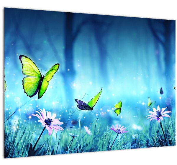 Staklena slika - Mistična gozdna jasa (70x50 cm)