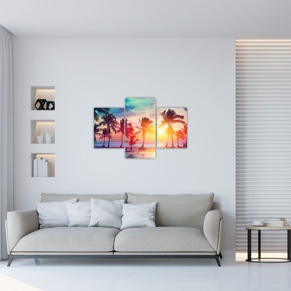Slika - Tropski sončni zahod (90x60 cm)