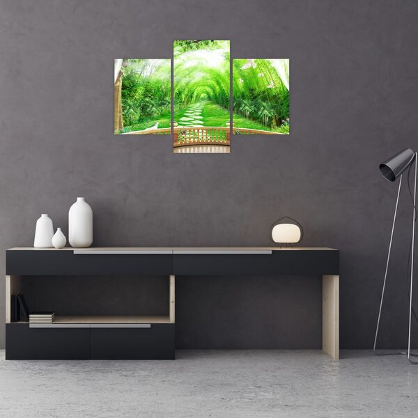 Slika - Pogled na tropski vrt (90x60 cm)