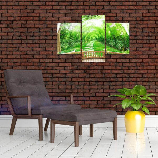 Slika - Pogled na tropski vrt (90x60 cm)