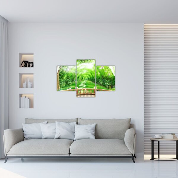 Slika - Pogled na tropski vrt (90x60 cm)