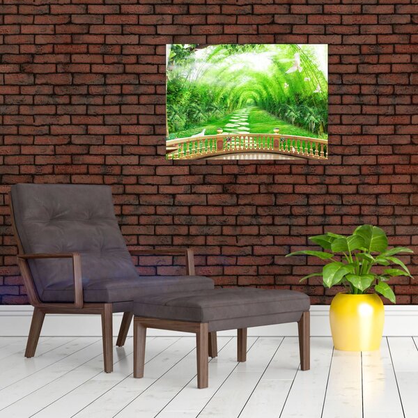 Slika - Pogled na tropski vrt (70x50 cm)