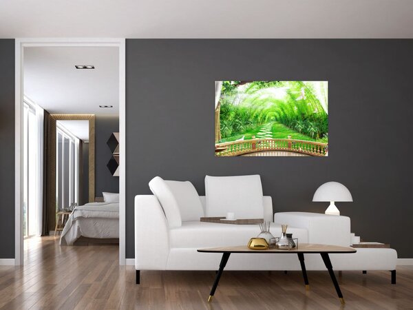 Slika - Pogled na tropski vrt (90x60 cm)