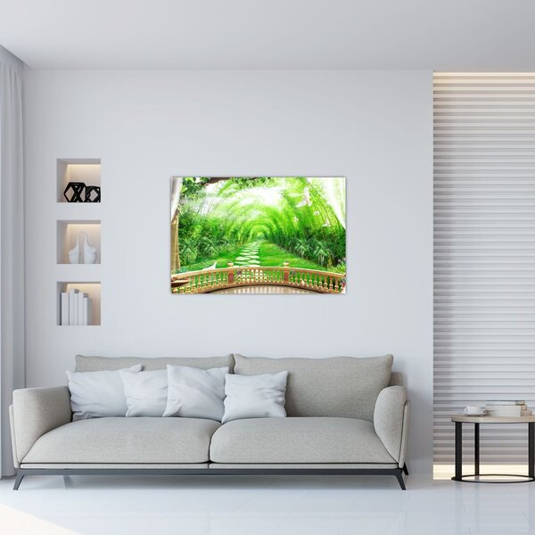 Slika - Pogled na tropski vrt (90x60 cm)